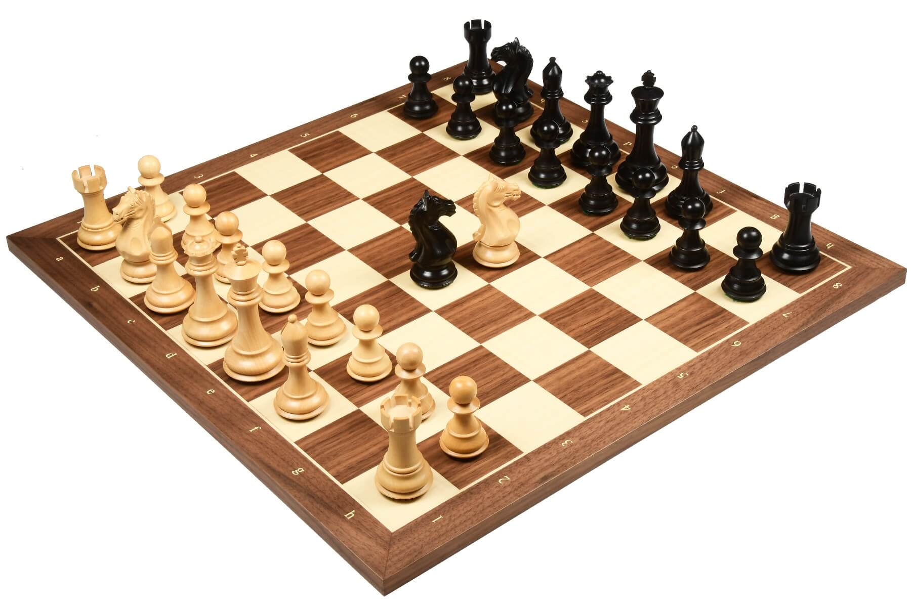 Jeu d'Échecs Charlemagne en Bois de Noyer