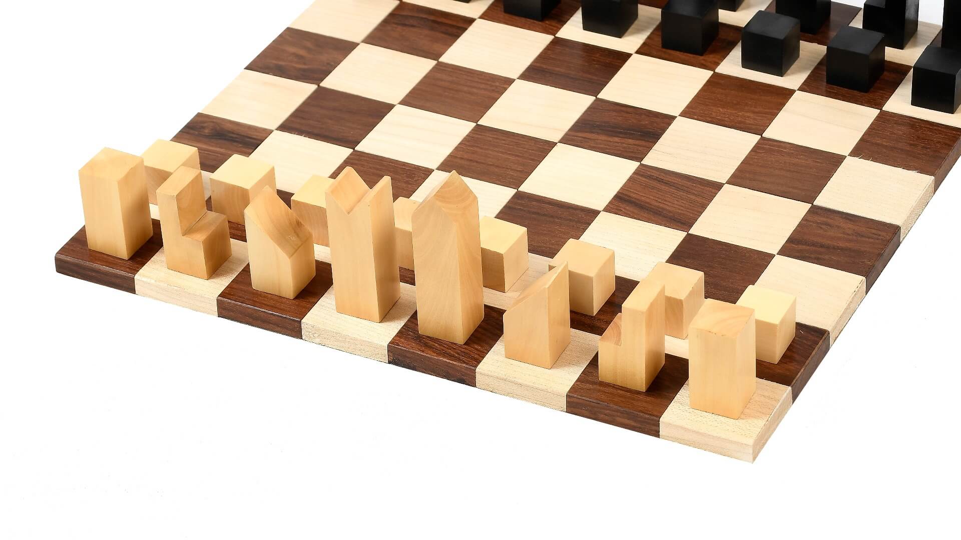 Jeu d'Echecs Contemporain en Bois