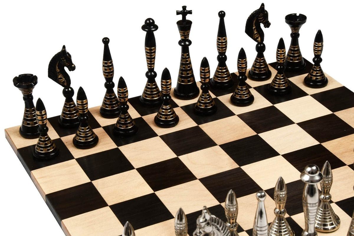 Jeu d'Échecs en Argent avec Cavaliers