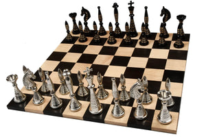 Jeu d'Échecs en Argent avec Fous