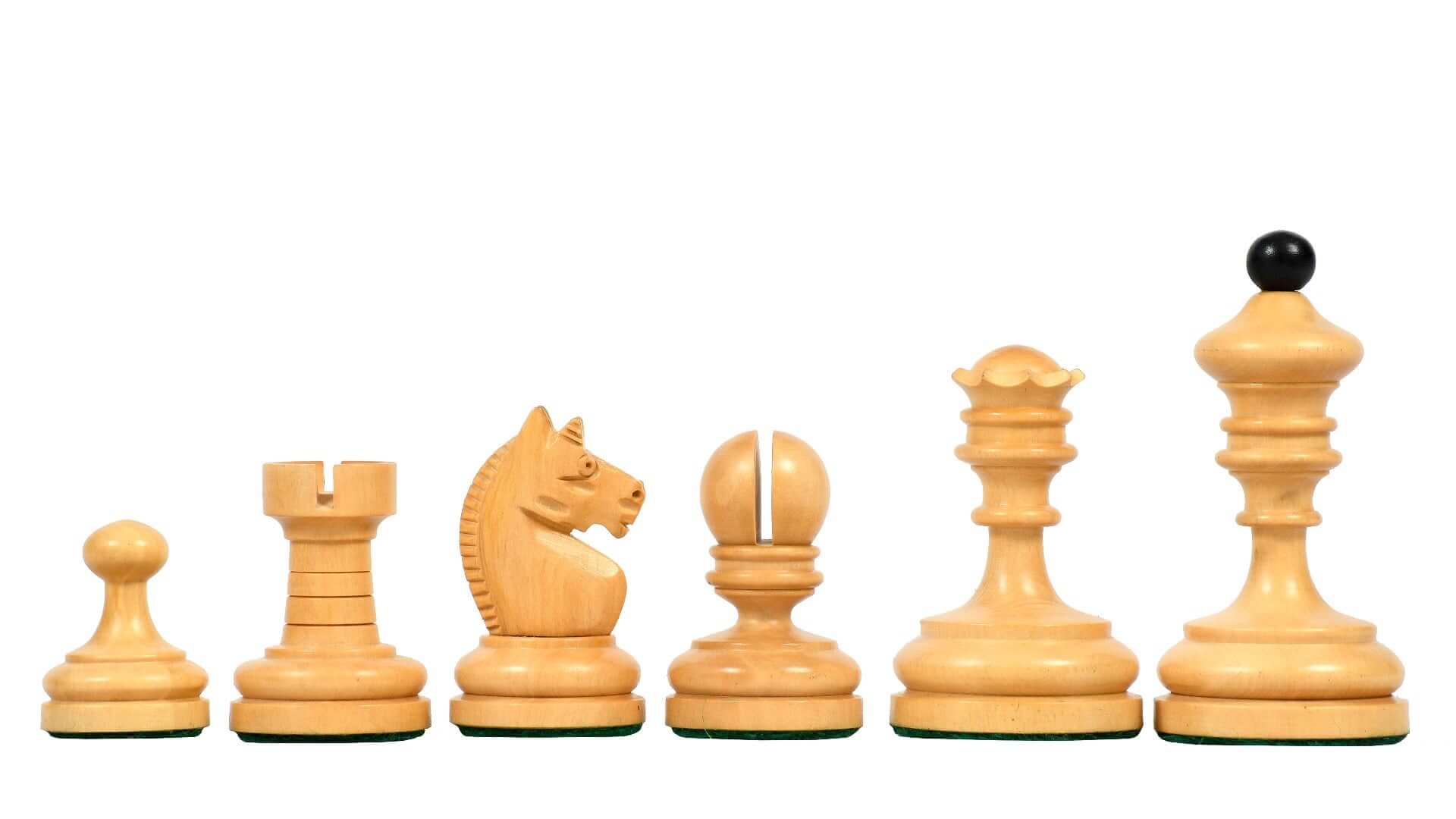 Jeu d'Échecs <br>en Bois de Buis Rouge Carmin