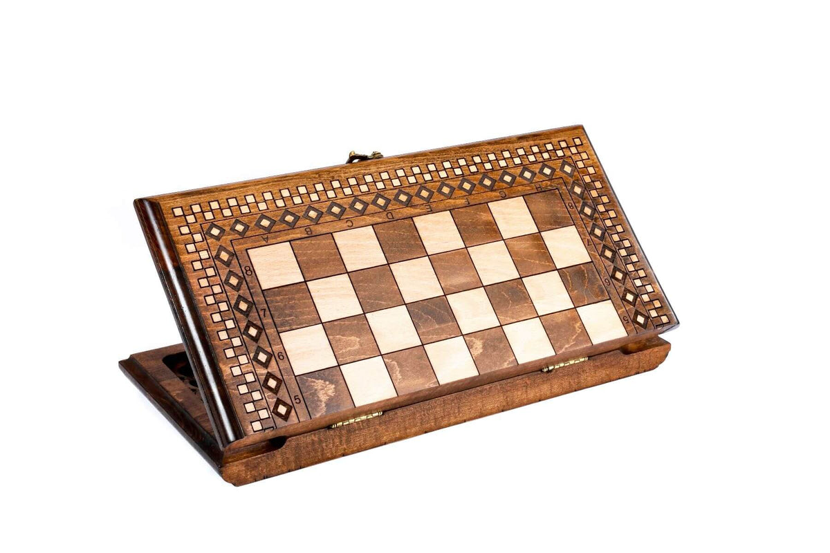 Jeu d'Echecs en Bois Original Pliable