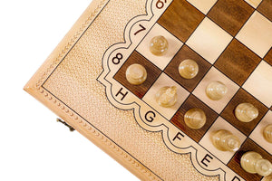 Jeu d'Échecs et Backgammon Pions Blancs