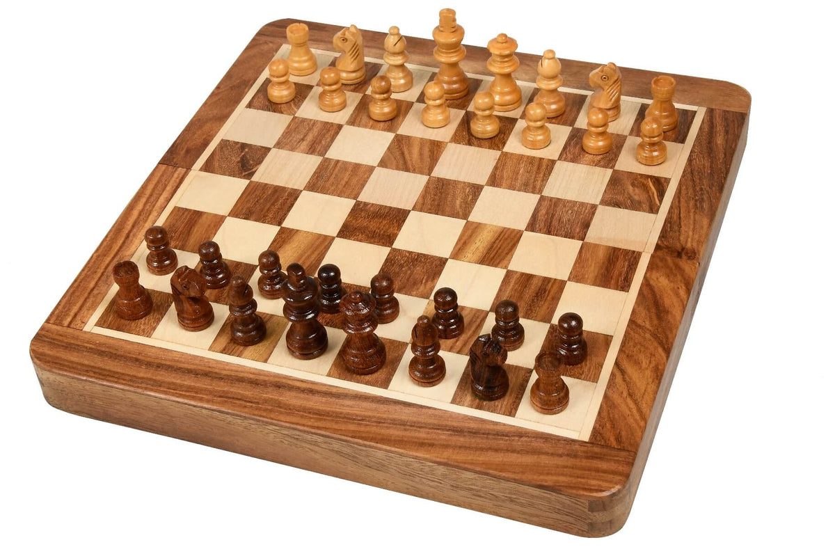 Jeu d'Echecs Magnétique en Bois de Buis