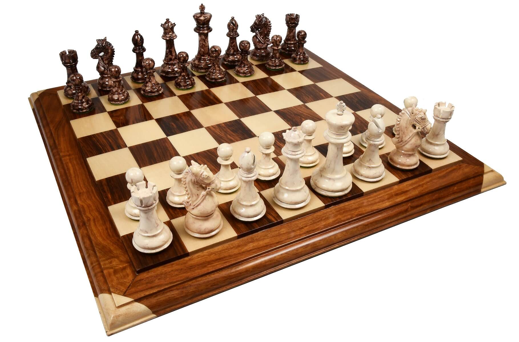 Jeu d'Echecs Marbre en Bois