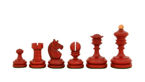 Jeu d'Echecs en Bois de Buis Rouge Fou