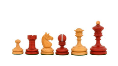 Jeu d'Échecs <br>en Bois de Buis Rouge Carmin