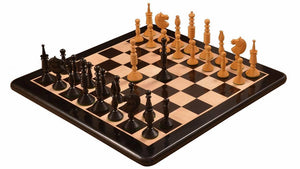 Jeu d'Echecs en Bois d'Ebène Poli Echiquier