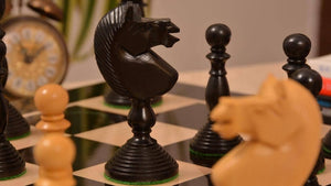 Jeu d'Echecs en Bois d'Ebène Poli Fou