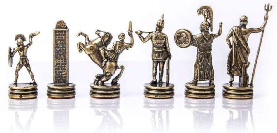 jeu echecs dieux grecs laiton