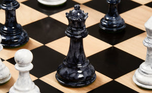 jeu echecs en marbre noir et blanc design