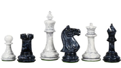 Jeu d'Échecs Peint Marbre <br>Noir et Blanc