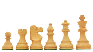 Jeu d'Echecs Français en Bois de Rose Blanc