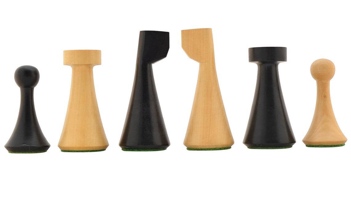 Jeu d'Echecs Minimaliste en Bois de Buis Roi