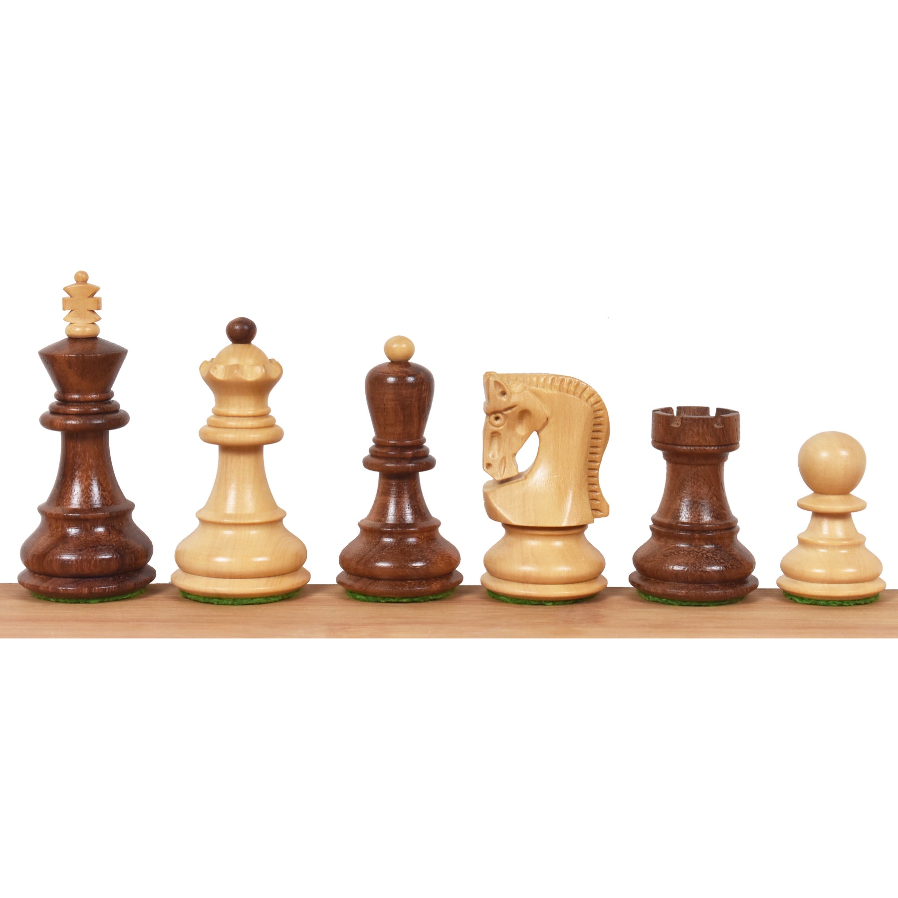 Pièces d'Échecs Royales <br>en Bois de Sesham