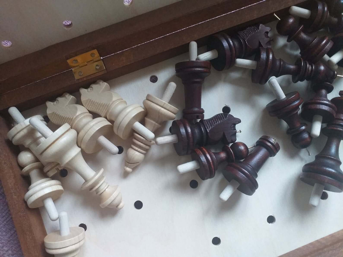 échiquier jeu échecs malvoyant bois