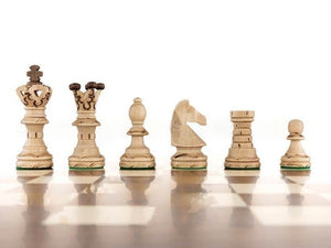 Pièces d'Echecs de Style Viking en Bois de Charme et de Sycomore