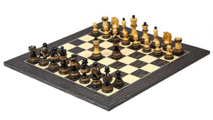 Pièces d'Echecs en Bois de Luxe Echiquier