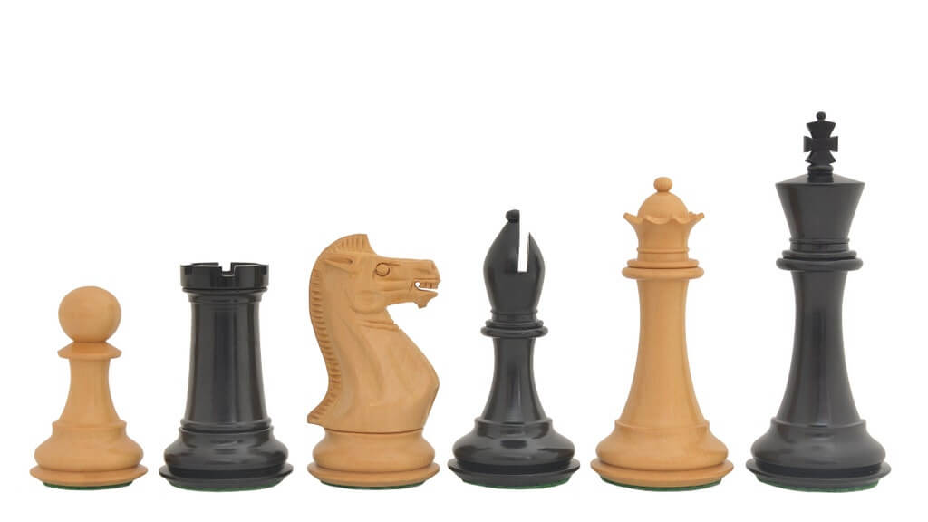 Pièces d'échecs n° 3 modèle Staunton Europe acajou mat Pièces d'échecs n° 3 modèle Staunton Europe acajou mat