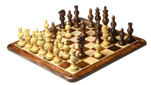 Pièces d'Echecs Modernes en Bois de Buis