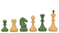 Jeu d'échecs<br> Vert en Buis Teint