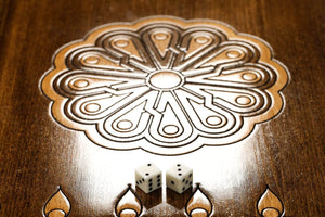 Plateau de Backgammon Armoiries Russie en Bois de Hêtre