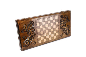 Plateau Backgammon Art Rococo Damier