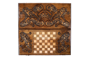 Plateau Backgammon Art Rococo Ouvert