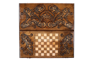 Plateau Backgammon Art Rococo Ouvert