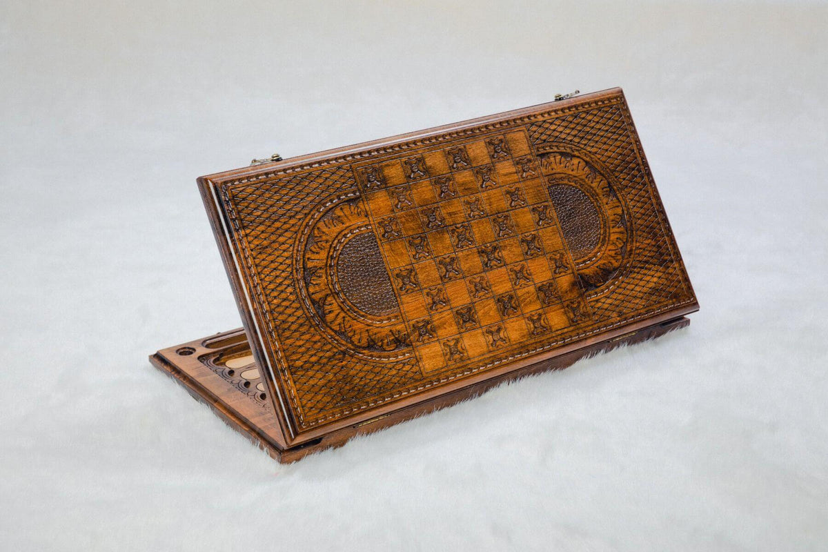 Plateau de Backgammon Pions Noirs