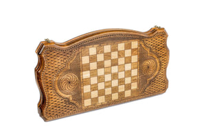 Plateau de Backgammon avec Cerf et Damier