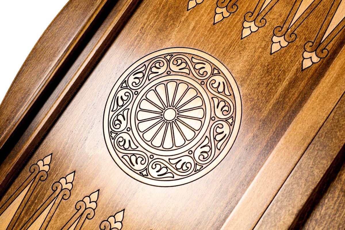 Plateau de Backgammon avec Cerf Fait à la Main