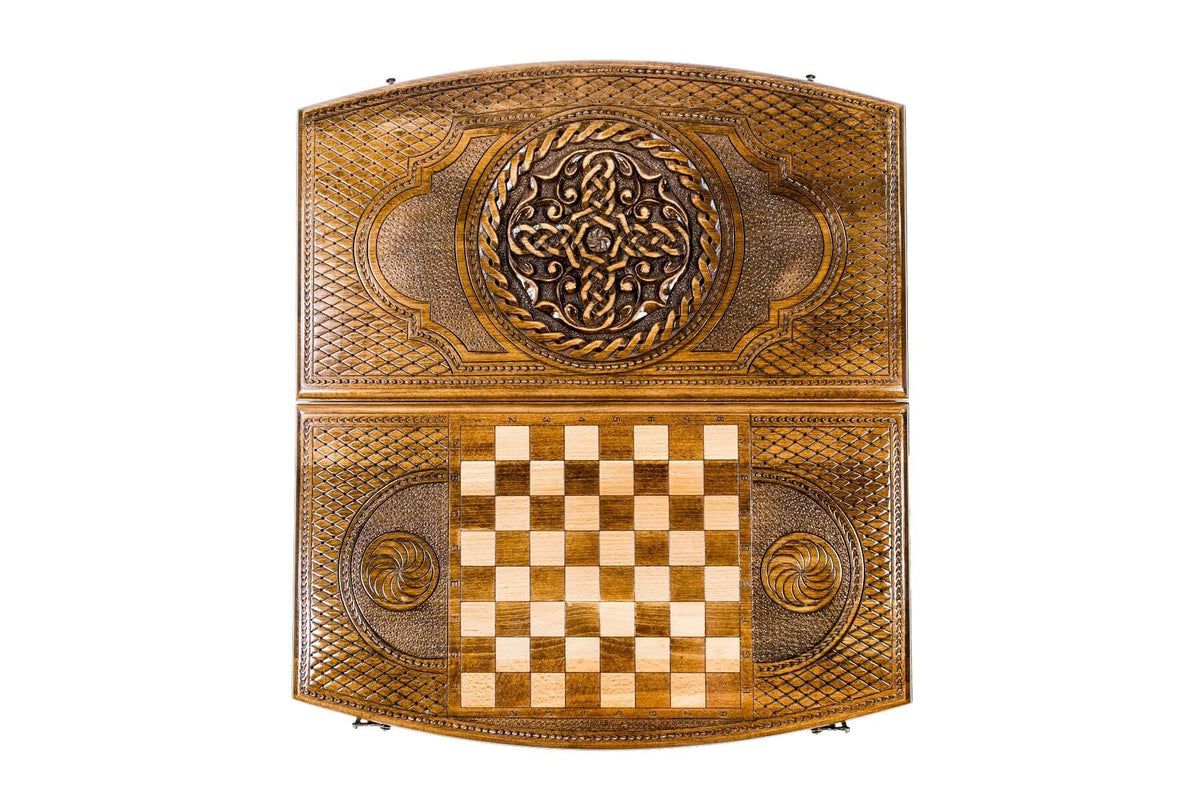 Plateau de Backgammon Croix Celtique Damier
