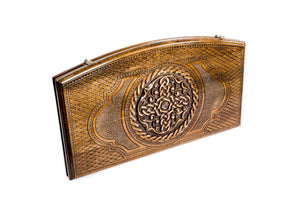 Plateau de Backgammon Croix Celtique en Bois de Hêtre