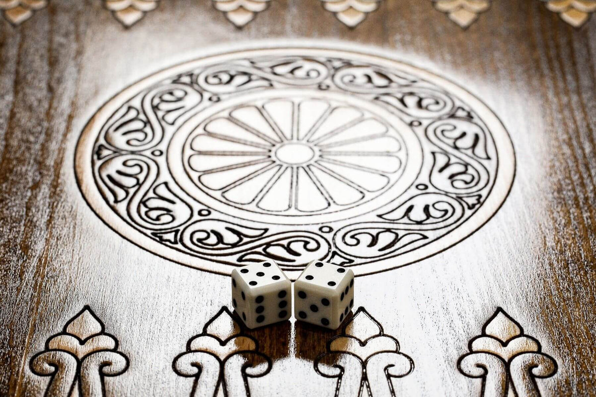 Plateau de Backgammon Église Dés