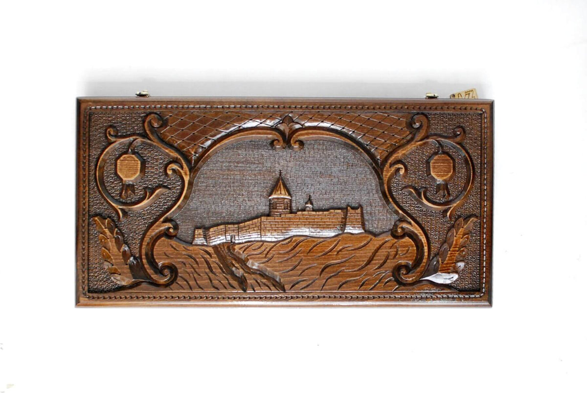 Plateau de Backgammon Khor Virap en Bois de Hêtre