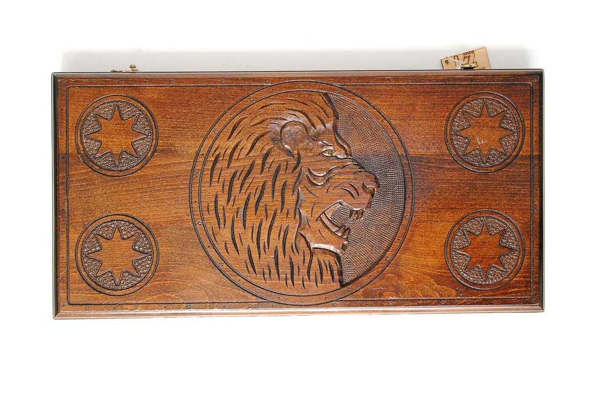 Plateau de Backgammon Lion Arménien en Bois