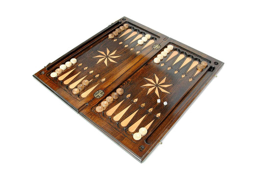 Plateau de Backgammon Lion Arménien Pions Noirs
