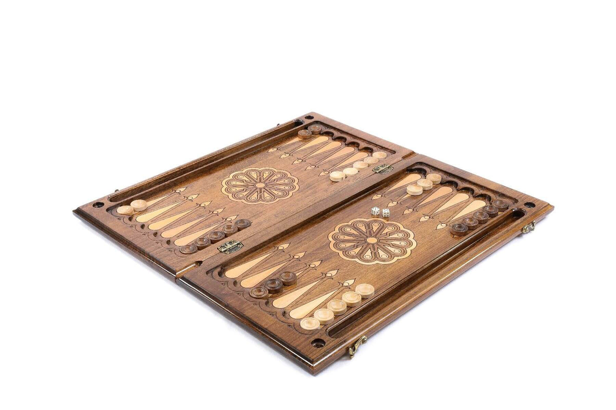 Plateau de Backgammon Lion Oriental Pions Adverses