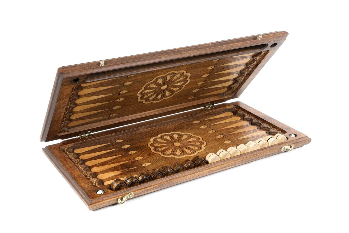 Plateau Backgammon Loup Boisé