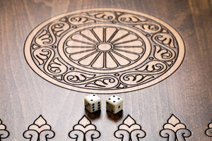 Plateau de Backgammon de Luxe Dés de Backgammon
