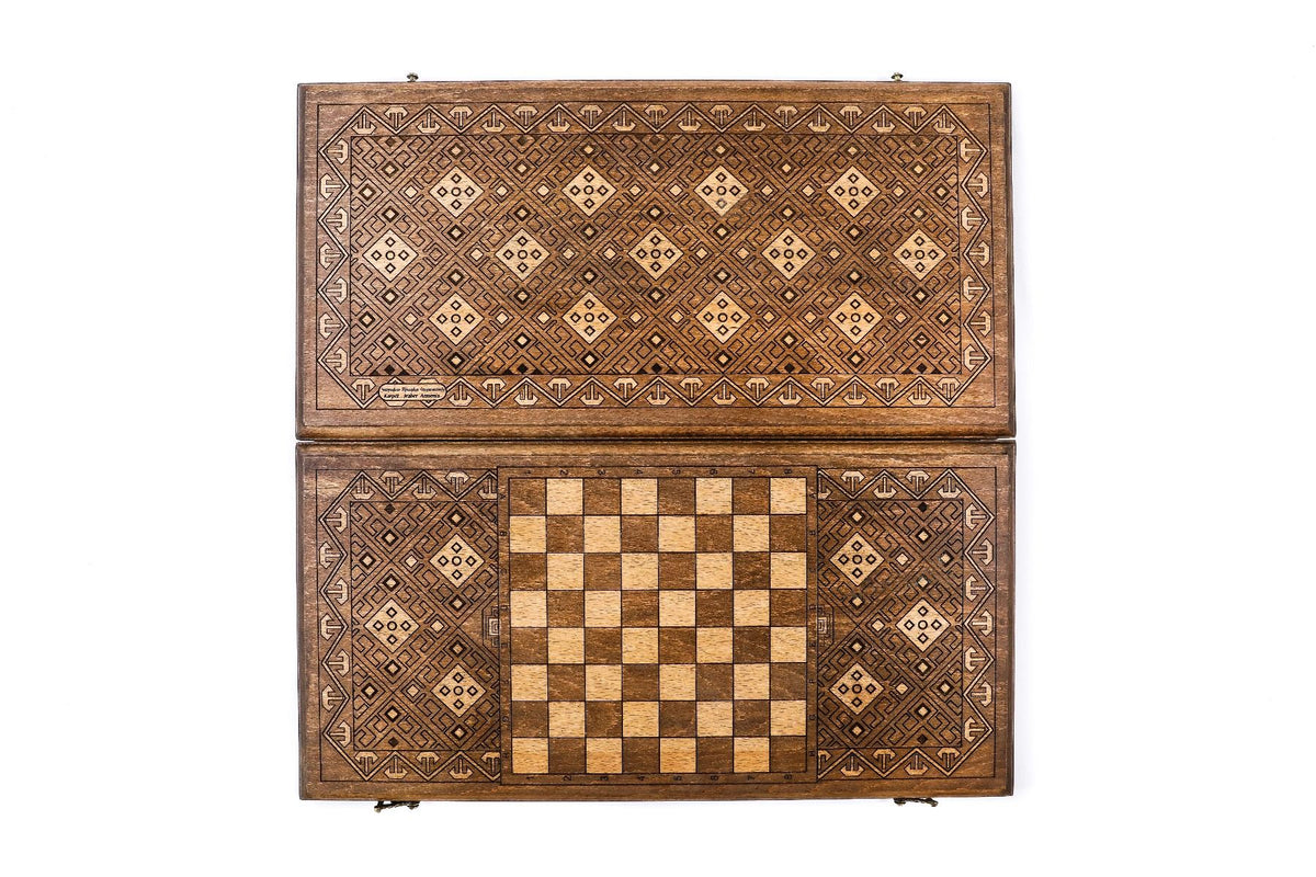 Plateau de Backgammon Mosaïque Damier