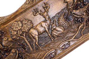 Plateau de Backgammon avec Paysage Naturel en Bois