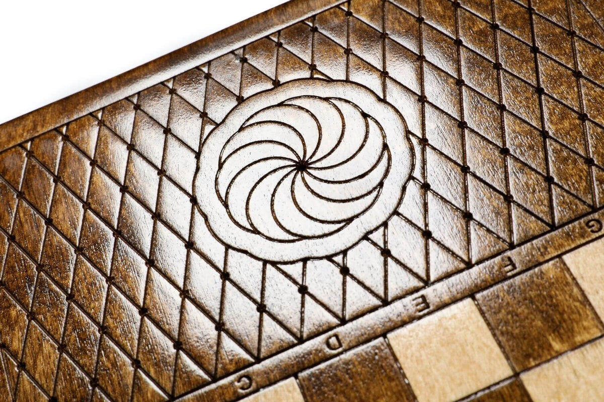 Plateau de Backgammon Oriental Roue de l'Infini