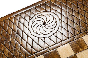 Plateau de Backgammon Oriental Roue de l'Infini