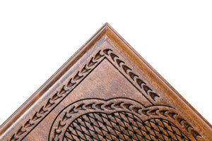 Plateau de Backgammon Orné en Bois de Hêtre
