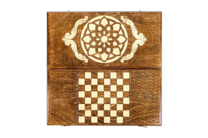 Plateau Backgammon Ornementé Symbole Arménien