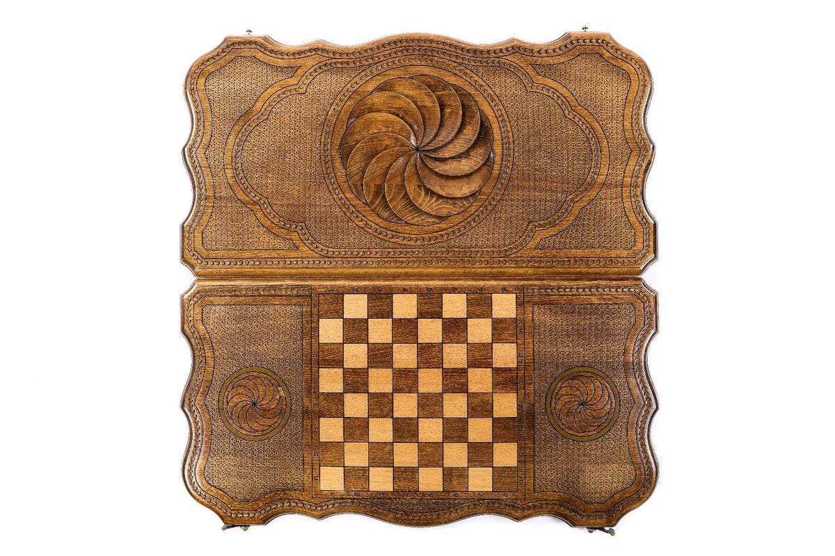 Plateau de Backgammon Roue de l'Eternité Damier