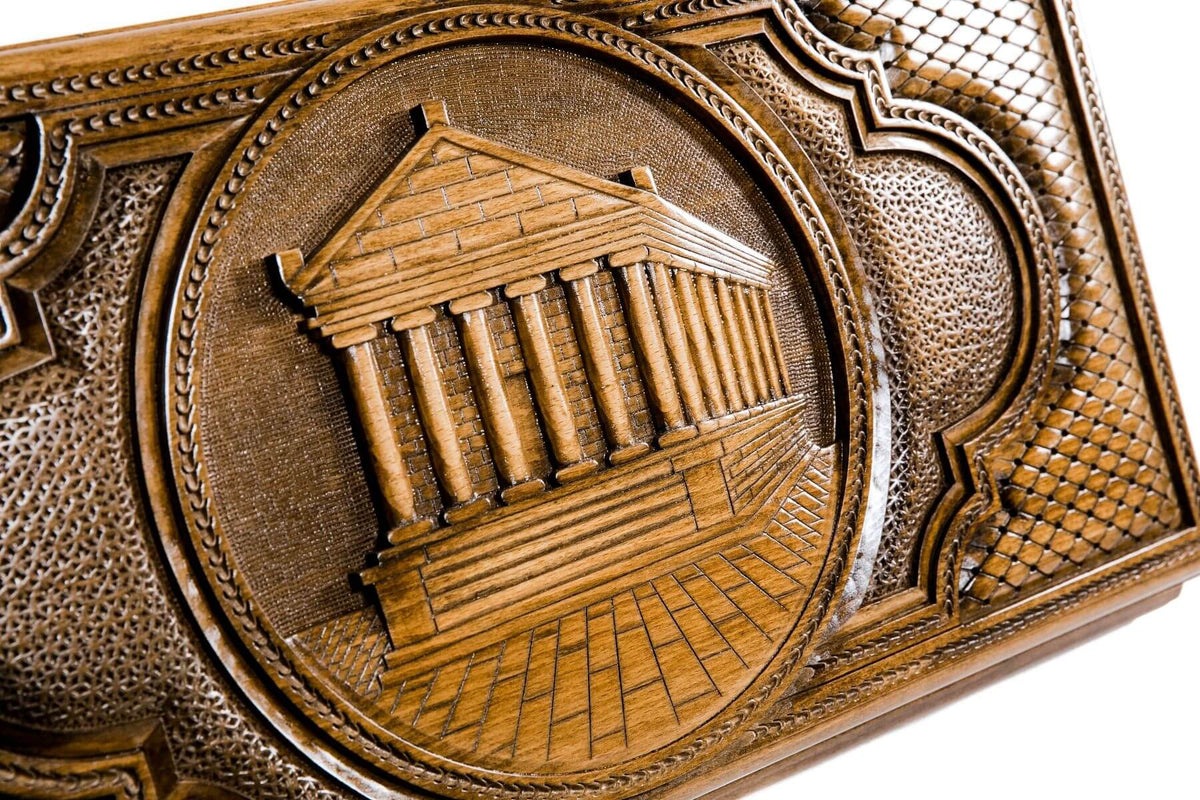 Plateau de Backgammon Temple de Garni en Bois