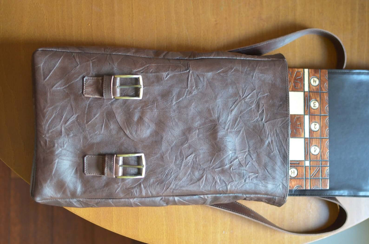 sac à dos echiquier fait main
